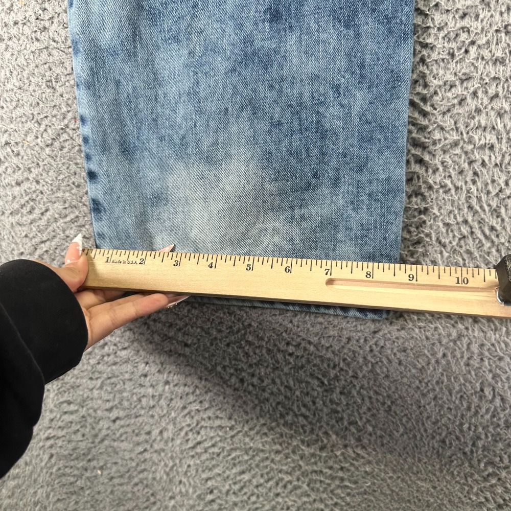 Axe & Crown Jeans Mens 32x30 Blue Cotton Denim Straight Slim Acid Wash Workwear - Picture 8 of 9
